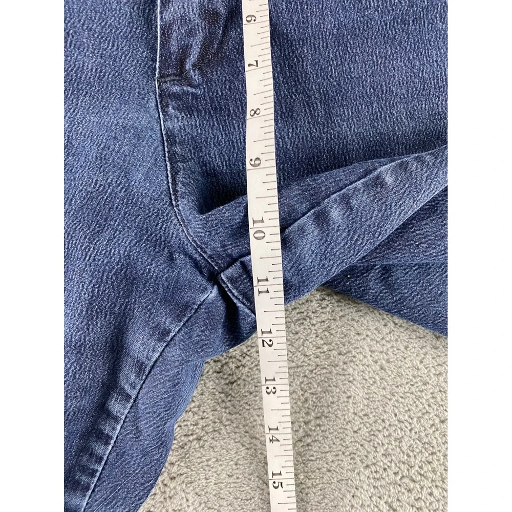 Lee Womens Relaxed Fit Straight Leg Jeans Dark Indigo Blue Stretch Size 12M